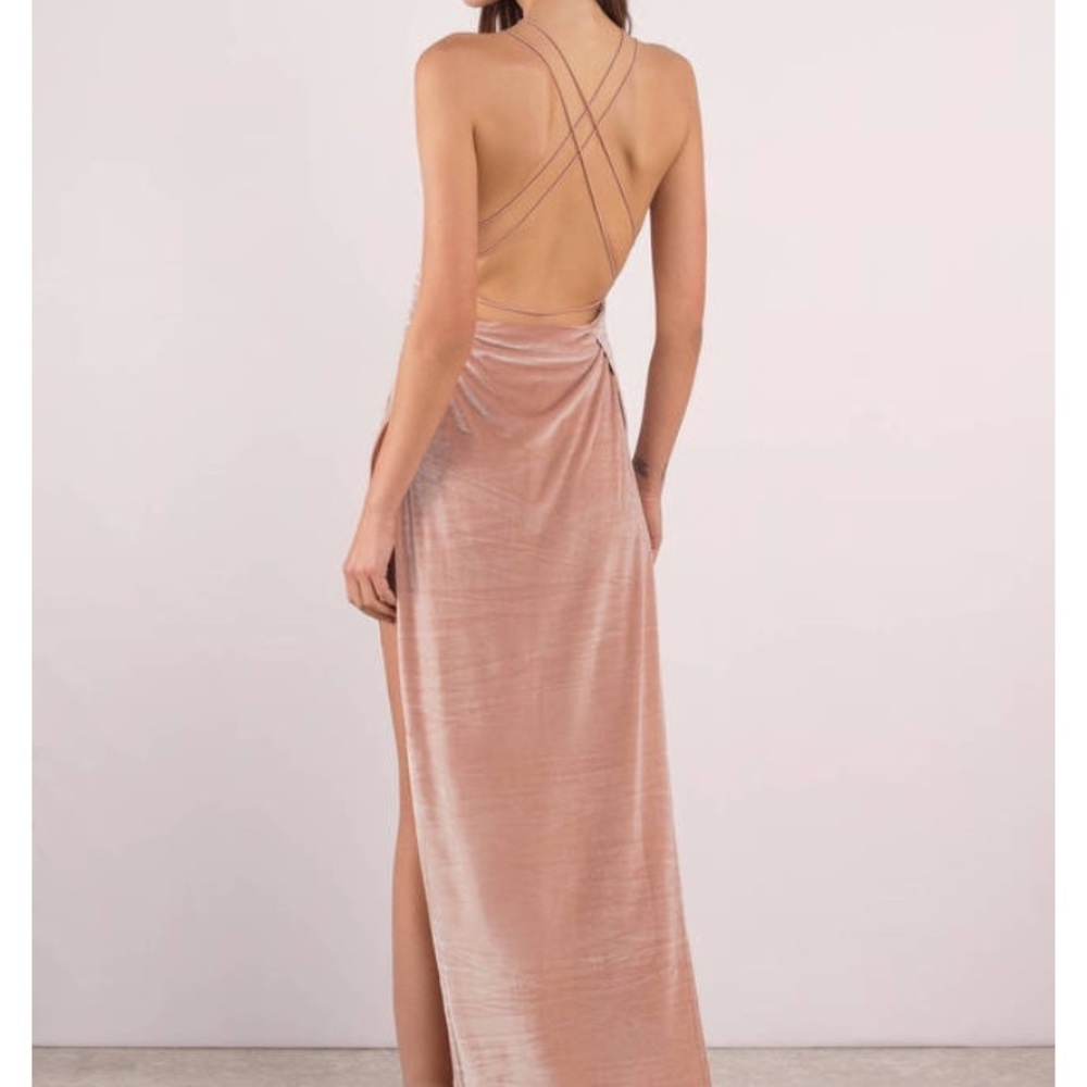 Rose Velvet Maxi Dress - Picture 2 of 2